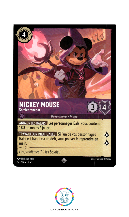 Mickey Mouse, Sorcier renégat - 51/204 - Super Rare