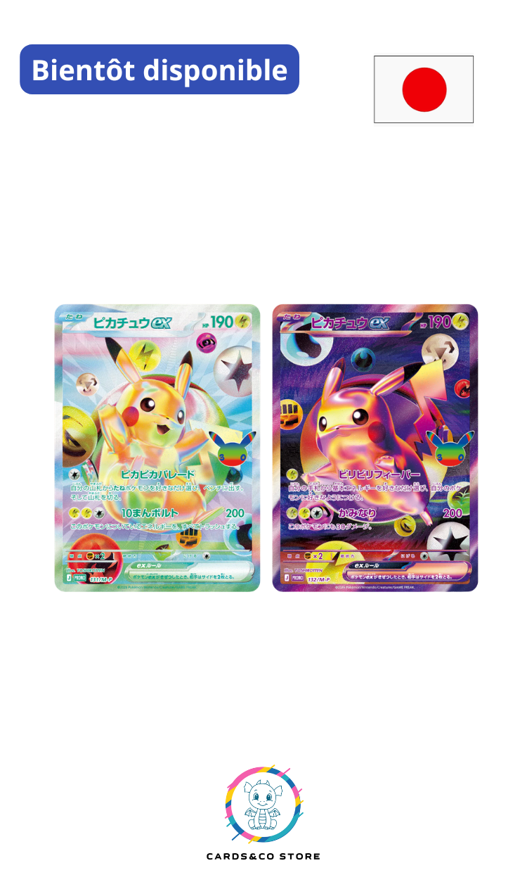 cartes Promo Pikachu ex FUR 131/M-P et Pikachu ex FUR 132/M-P