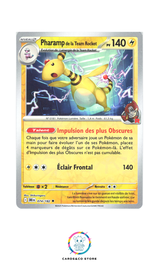 Pharamp de la Team Rocket Reverse #074/182