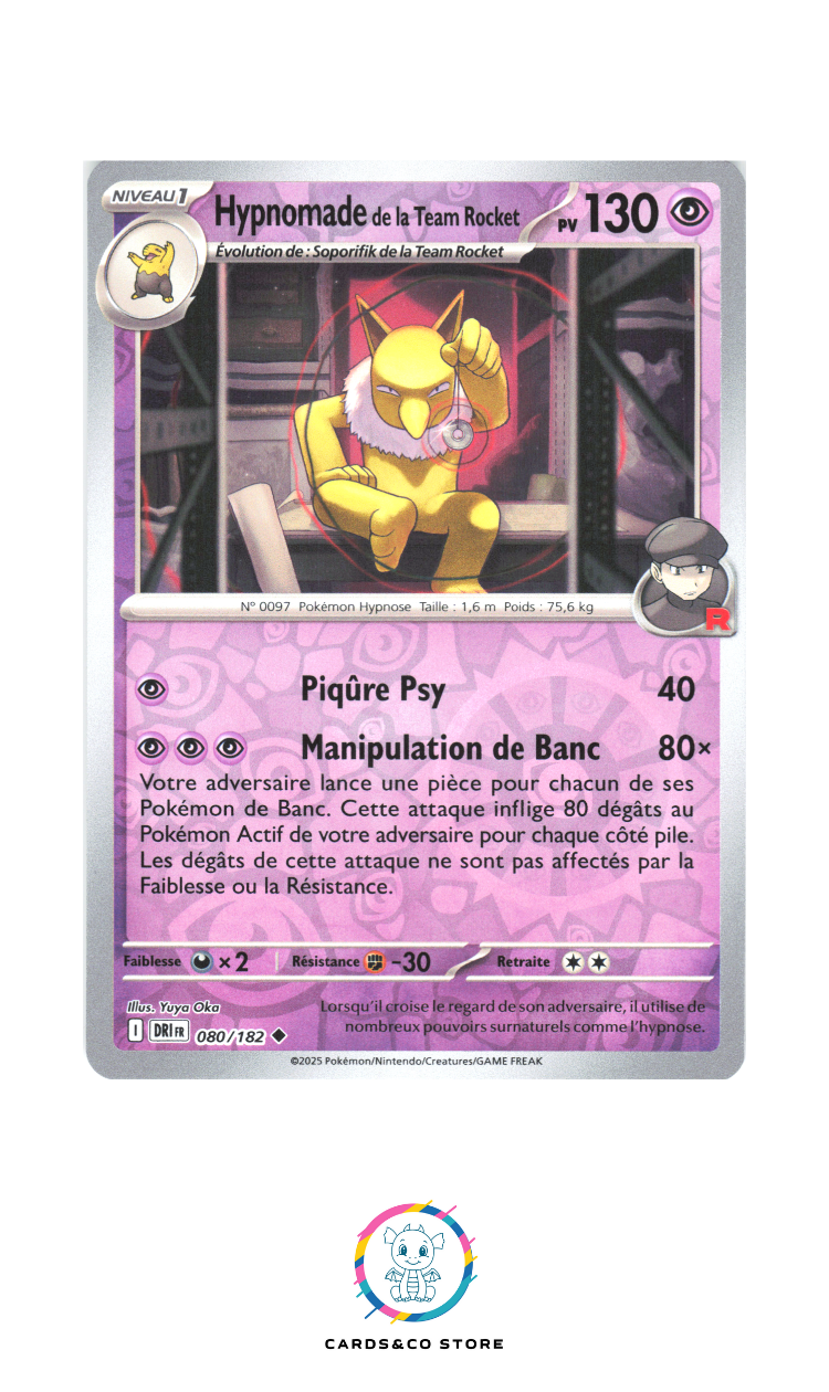 Hypnomade de la Team Rocket Reverse #080/182
