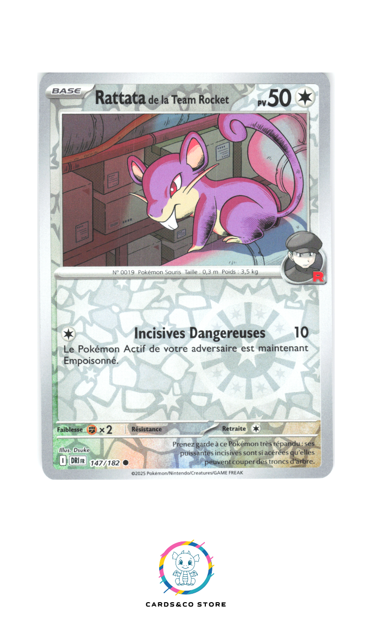 Rattata de la Team Rocket Reverse #147/182