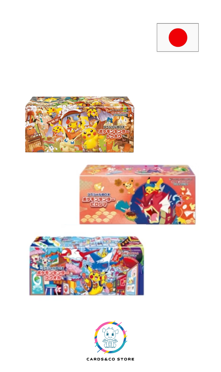 Box Pokemon Center Tohoku + Hiroshima + Fukuoka - JPN