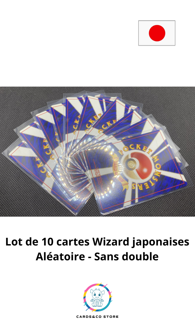 Pokemon - Lot de 10 cartes Wizard co/unco aléatoires sans double - JPN