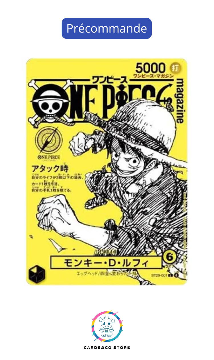 One Piece - Carte promo Luffy Magazine VOL.21 ST29-001 - avec magazine - JPN