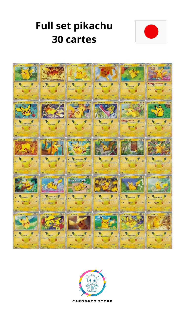 M6a - Set complet Pikachu 01/30 à 30/30 - JPN