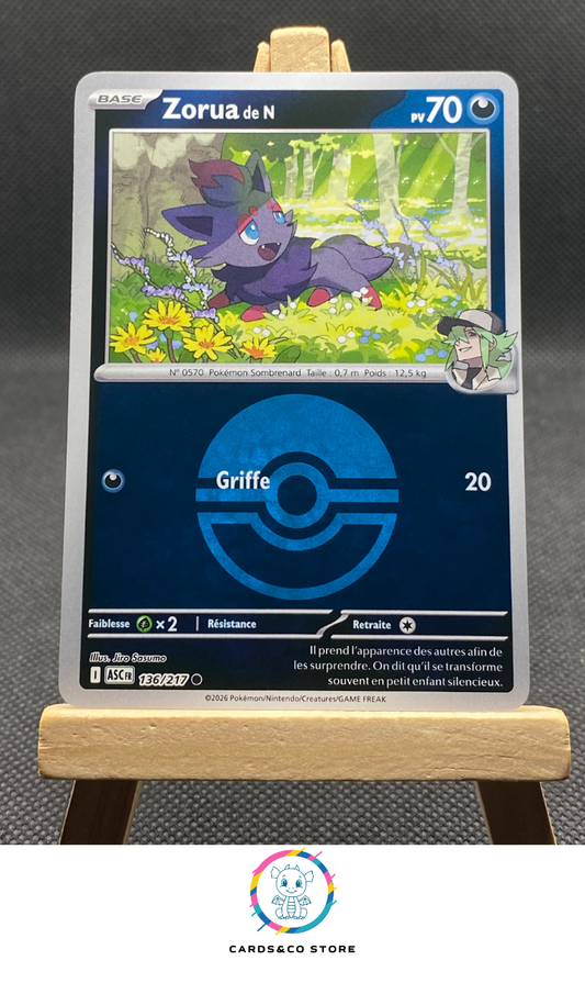 ME2.5 - Héros Transcendants - 136/217 - Zorua de N Reverse PokeBall - FR