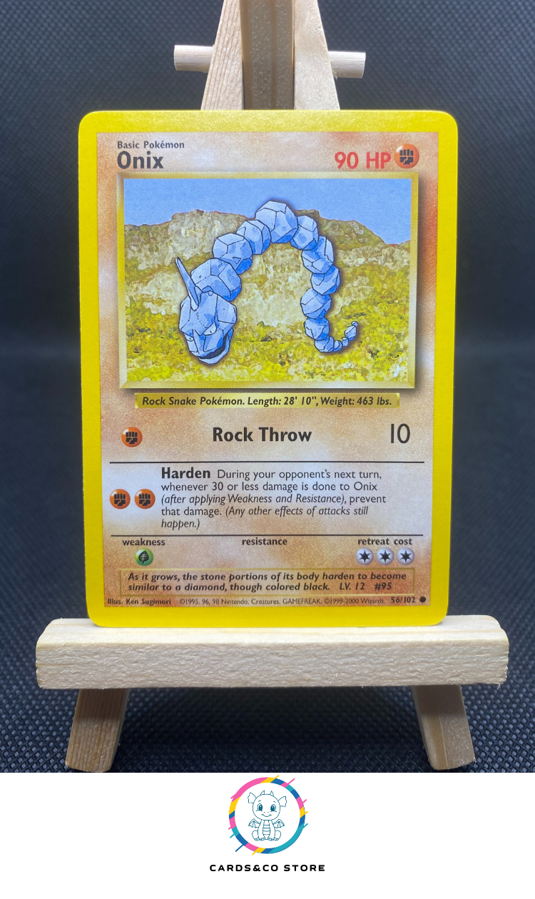 ポケモンカードゲーム PSA9 Onix Shadowless 1999 Pokemon Card 1999 - Base Set Shadowless (EN) - 56/102 - Onix - EXC - US